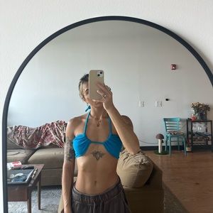 PRINCESS POLLY BLUE TERRY CLOTH TOP (2)